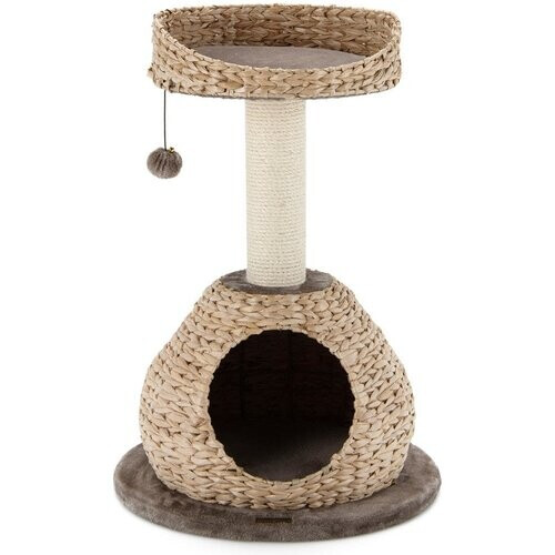 Tweedekans Coast kleine katboom met grot en natuurlijke sisal & handgemaakte mand ? 48 x 70,5 cm Tweedehands