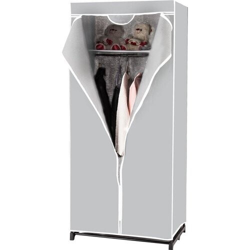 Tweedekans Coast kleurkeuze garderobe stofkast met kleding staafgrijs 75 x 50 x 170 cm Tweedehands