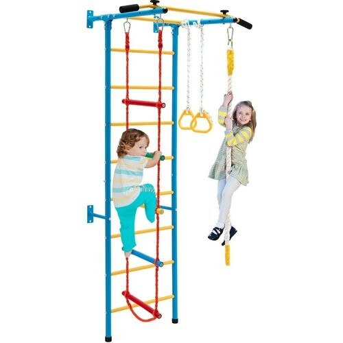 Tweedekans Coast Klimrek Voor Kinderen - Met Ringen - 110 x 83 x 220 cm - Geel Tweedehands