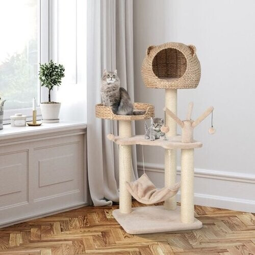 Tweedekans Coast Krabpaal - Kattenpaal - Kattenmand - 121cm Hoog Tweedehands