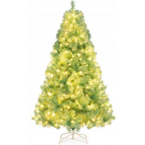 Tweedekans Coast - Kunstkerstboom CM25183DE-GNS – 180 cm – Groen met 688 Takken en 250 LED Lichtjes – Voor Binnen – Uitklapbaar en Decoratief Tweedehands