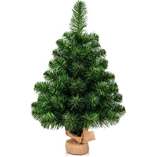 Tweedekans coast kunstkerstboom dennentak pvc - 60 cm - groen - cementvoet - volle levensechte takken Tweedehands