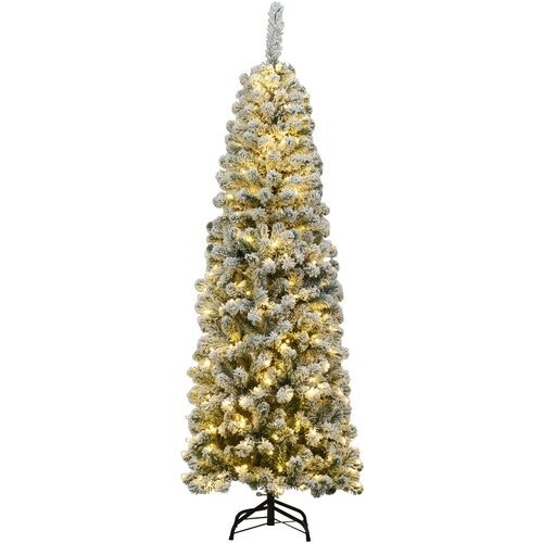Tweedekans Coast Kunstkerstboom met 250 LED - 180 cm - Besneeuwd - Potloodvorm Tweedehands