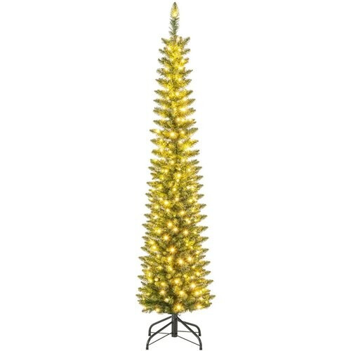 Tweedekans Coast Kunstkerstboom met 390 Takken - 180 Warmwitte LED-Lampjes - 180 cm Hoog - Groen Tweedehands