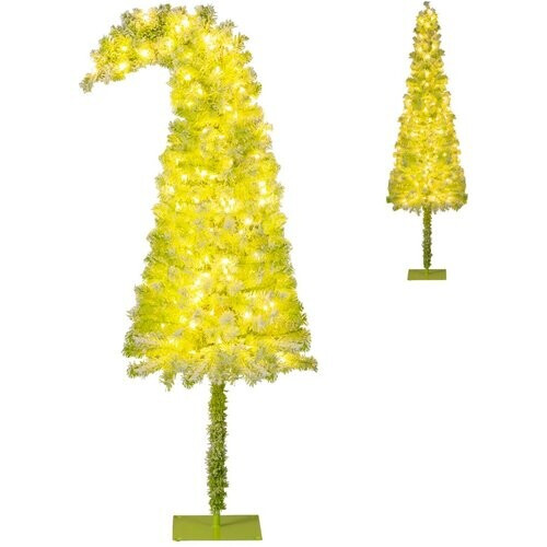 Tweedekans Coast – Kunstkerstboom Met Verlichting En Sneeuw – 50 x 180 cm – Voorzien Van Buigbare Top En 120 Warmwitte LED-Lampen En 8 Lichtmodi – Voor Kerstmis En Winterthema – Groen Sneeuw PVC En Metaal Tweedehands