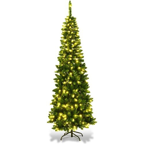 Tweedekans Coast Kunstkerstboom Potloodvormig - Groen - 225 cm Tweedehands