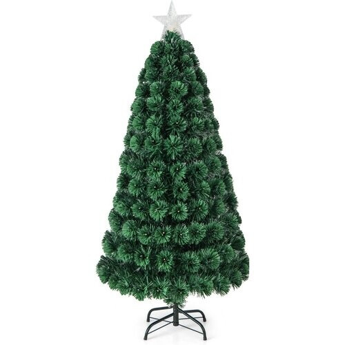Tweedekans Coast Kunstmatige Kerstboom - 150 cm - Groen - 170 LED Lampjes - Met Ster & 8 Lichtstanden Tweedehands
