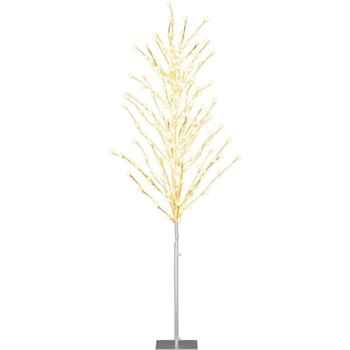 Tweedekans Coast LED Lichtenboom Berkenboom - 155 cm – Warmwit – Zilver – Metalen Standaard – Voor Binnen & Buiten Tweedehands