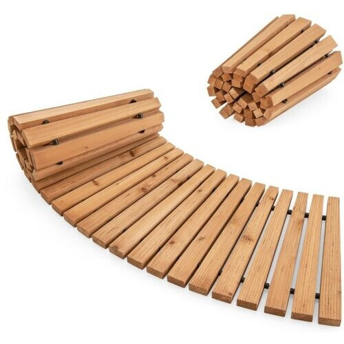 Tweedekans Coast looppad Gebogen - Antislip - 216 x 43 cm - Houtskleur Tweedehands