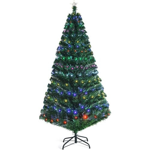 Tweedekans Coast Luxe Kunstkerstboom 210 cm Groen – Met LED en Glasvezel Kleurverlichting Tweedehands