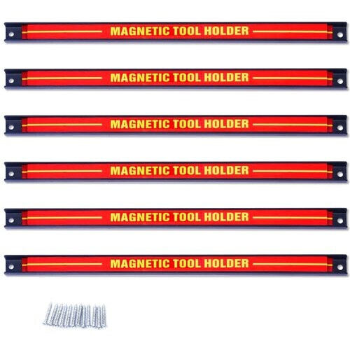 Tweedekans Coast Magnetische Wand Gereedschapshouder - 6 stuks - 46 cm Rood en Zwart Tweedehands