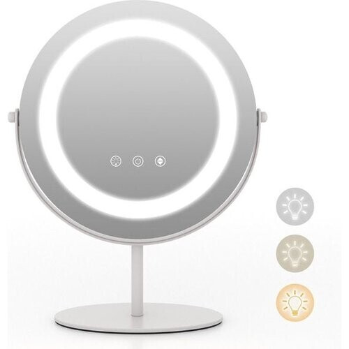 Tweedekans Coast Make-Up Spiegel met LED Verlichting - Ø25 cm - Op voet Tweedehands