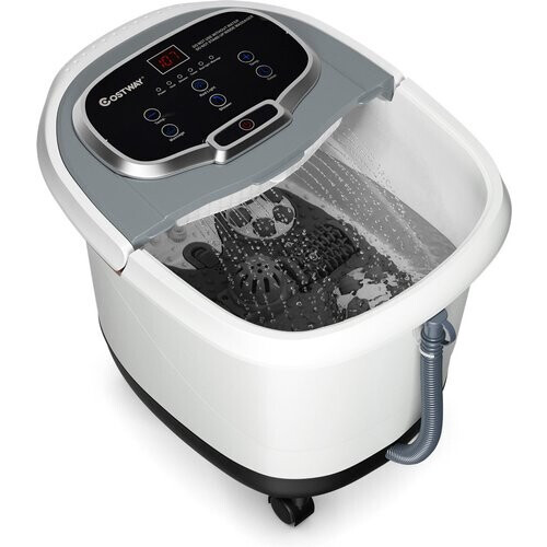 Tweedekans Coast Massage Voetenbad - Elektrisch Voetbad Met Bubbelfunctie - 6 Massagerollen - 37,5 x 46 x 38,5 - Wit Tweedehands