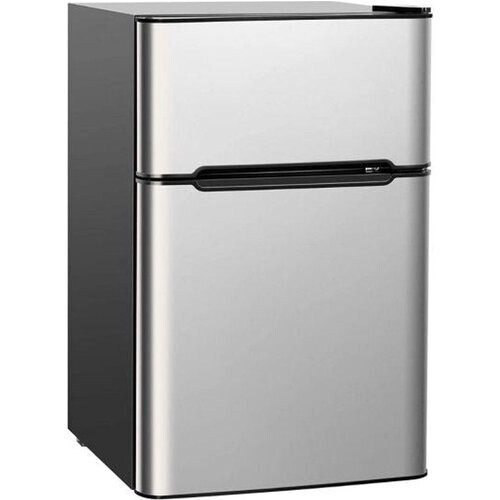 Tweedekans Coast Mini Koelkast Koel-vriescombinatie - 48,5 x 49,5 x 86 cm - Zilver Tweedehands