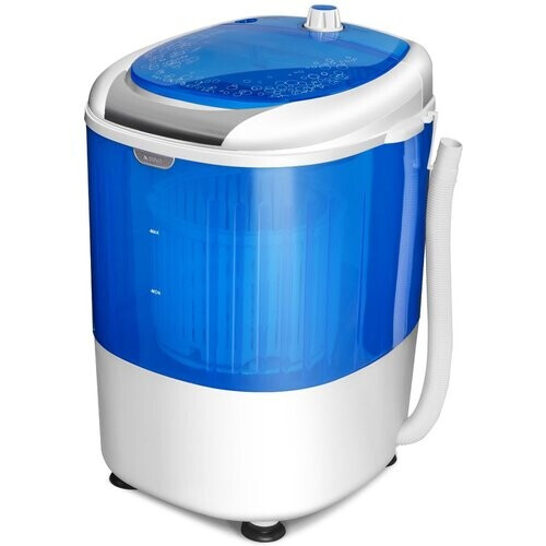 Tweedekans Coast Mini-Wasmachine - Reiswasmachine - Met-Centrifuge - 2-in-1 - 36x34x51 cm - Blauw Tweedehands
