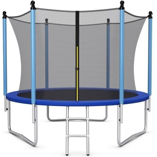Tweedekans Coast Ø 305 cm Trampoline Leisure Trampoline met veiligheidsnetwerk zwart + blauw Tweedehands