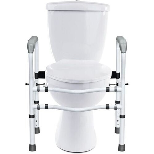 Tweedekans Coast Opstahulp Toilet - in Hoogte Verstelbaar - WC-Steunhulp met Armleuningen - Zonder Boren - Antislip - WC-Handgreep - 48 x 65 x 84 cm Tweedehands