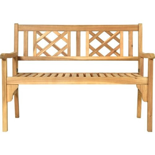 Tweedekans Coast Opvouwbare Houten Tuinbank - 120 x 56 x 90 cm - Natuurlijk Tweedehands