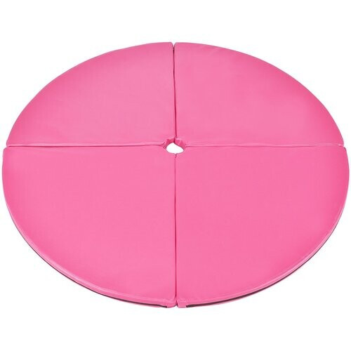 Tweedekans Coast Paaldansmat Ø150 x 5 cm Roze – Opvouwbare Gymnastiek & Beschermmat met Klittenband PVC Tweedehands