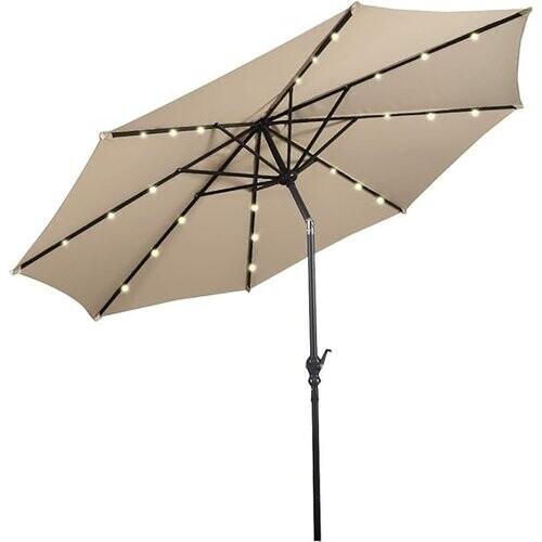 Tweedekans Coast Parasol met LED verlichting - Ø270 cm - Beige Tweedehands