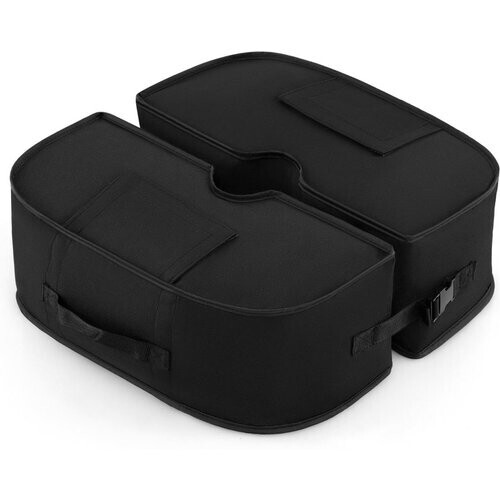Tweedekans Coast Parasolstandaard Verzwaringszakken - vulbaar tot 40 kg - met draaggrepen - zwart/grijs 47 x 47 x 16 cm Tweedehands