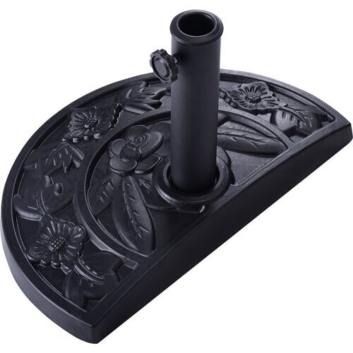 Tweedekans Coast Parasolvoet Halfrond Zwart - 9KG - Staal - 25 x 50 x 35 cm Tweedehands