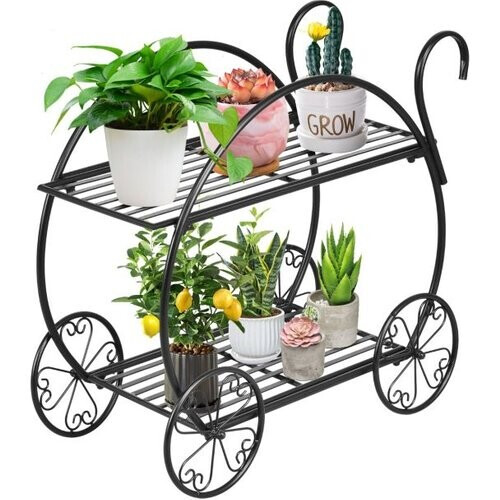 Tweedekans Coast Plant Plant Bloemplank 2-fasen Bloemkraam Vrijstaande 60 x 35 x 66 cm Zwart Tweedehands