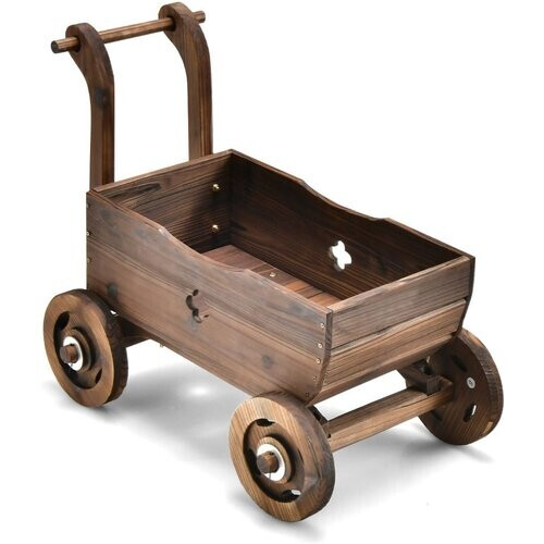 Tweedekans Coast Plantenbak - Wagenvorm - Max. 20 kg - 68 x 39 x 54 cm - Bruin Tweedehands