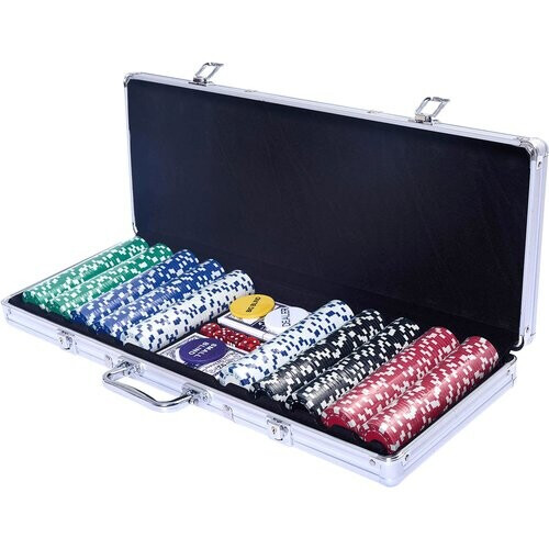 Tweedekans Coast Pokerset Poker Case + Doek + 2 Poker Decks - Aluminium Tweedehands