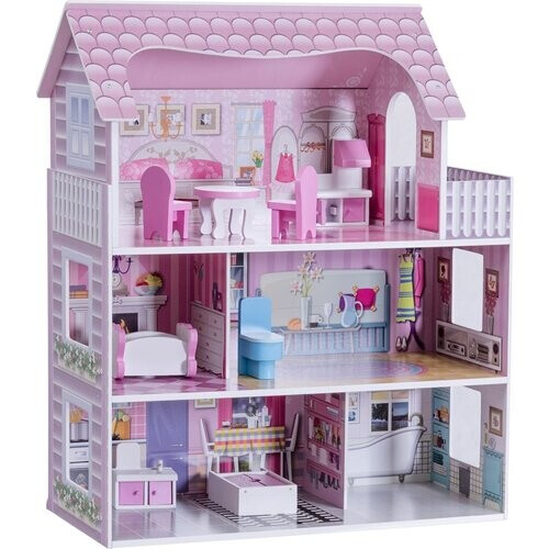 Tweedekans Coast Poppenhuis 3 Verdiepingen Villa - Roze Tweedehands