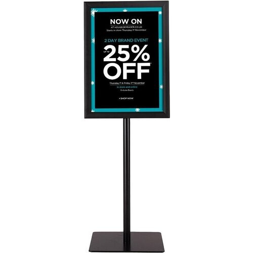 Tweedekans Coast Posterstandaard – A3 Formaat – Hoogte Verstelbaar – Verwijderbaar – 42 x 29,5 cm – Zilver/Zwart Tweedehands