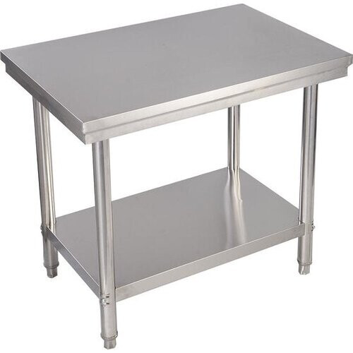 Tweedekans Coast RVS Keukentafel – Met Tussenblad – Werktafel voor Horeca – 92 x 61 x 90 cm Tweedehands