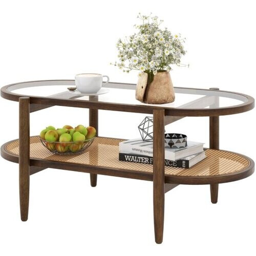Tweedekans Coast Salontafel - Antislip - Tot. 35kg - 102 x 56 x 47 cm - Bruin Tweedehands