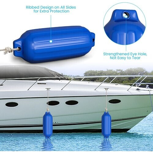 Tweedekans Coast Set van 4 Boot Fenders - PVC - TYPG1 - Blauw Tweedehands