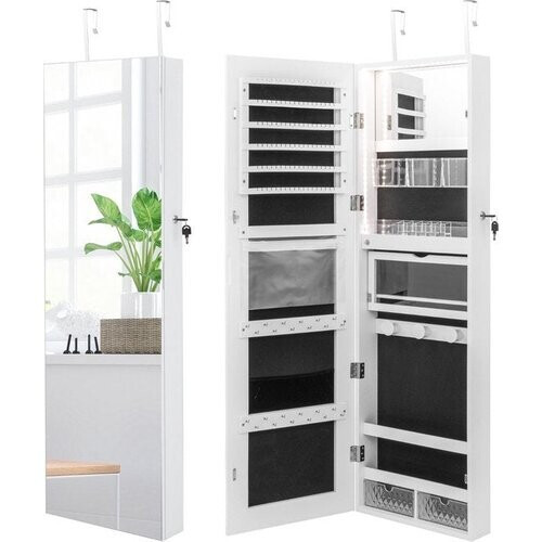 Tweedekans Coast Sieradenkast met LED - 37 x 10 x 140 cm - Wit