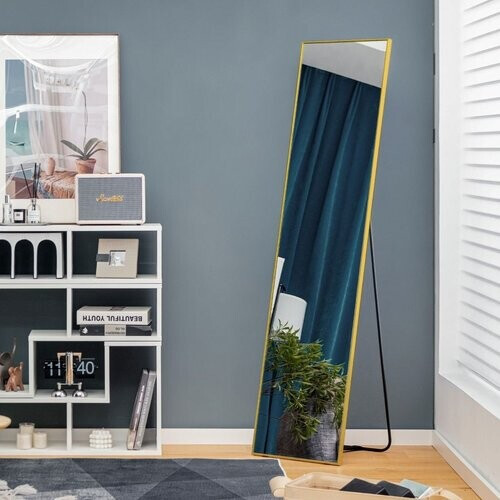 Tweedekans Coast Spiegel - Rechthoek - 160 x 40 cm - Goud Tweedehands