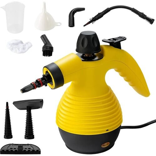 Tweedekans Coast stoomreiniger handheld apparaat 9-delige accessoires ingesteld en veilig ontwerp stoom schoon geel Tweedehands