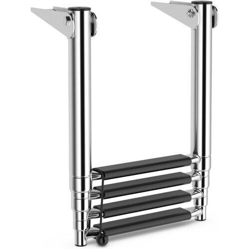 Tweedekans Coast Telescopische Bootladder 4-Traps - Antislip - RVS - 227kg Capaciteit - Zilverkleurig Tweedehands