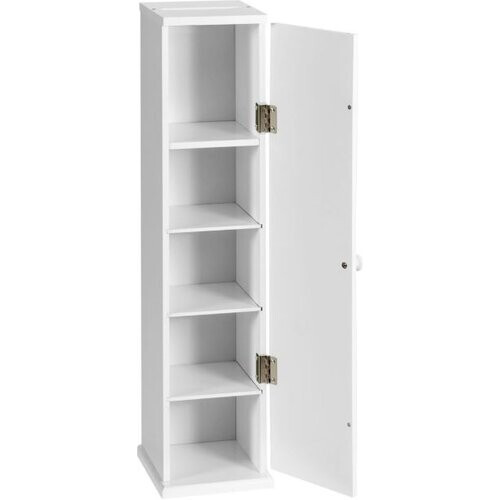 Tweedekans Coast Toiletpapierkast – 3 Verwijderbare Planken – 15 x 16 x 69 cm – Wit Tweedehands