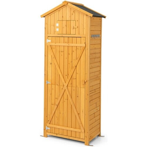 Tweedekans Coast Tuinkast – Inklapbare Tafel & 3 Planken – 75 x 50 x 180,5 cm – Natuur Tweedehands