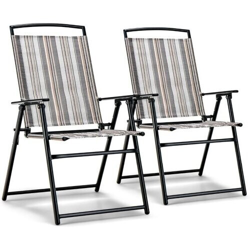 Tweedekans Coast Tuinstoelen - Inklapbaar - Ergonomisch - Draagbaar - 51 x 61,5 x 92 cm - Grijs Tweedehands