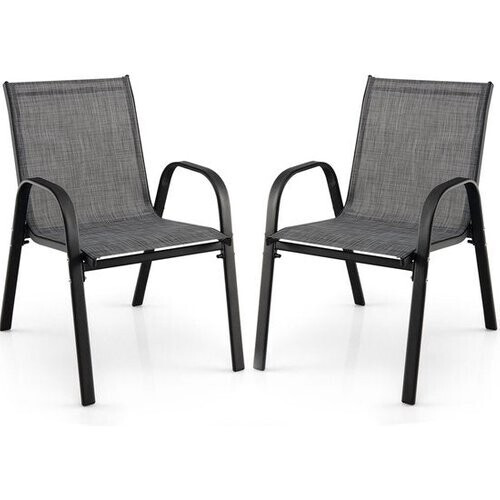 Tweedekans Coast Tuinstoelen set van 2 - Max. 120 kg - Grijs Tweedehands