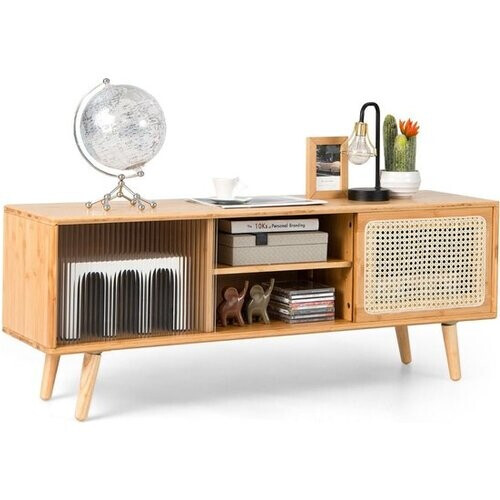 Tweedekans Coast TV-Kast - Max. 100 kg - Bamboe - 121 x 26 x 46 cm Tweedehands