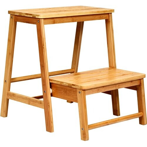 Tweedekans Coast tweestaps stap Krukladder Ladderstoel opvouwbare trappenstoel gemaakt van bamboe tot 100 kg veerkrachtige aard Tweedehands