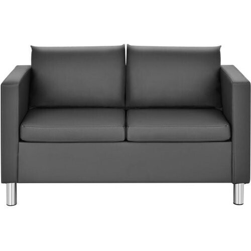 Tweedekans Coast Tweezitsbank - 120x60x62,5 cm - Leer - Grijs Tweedehands