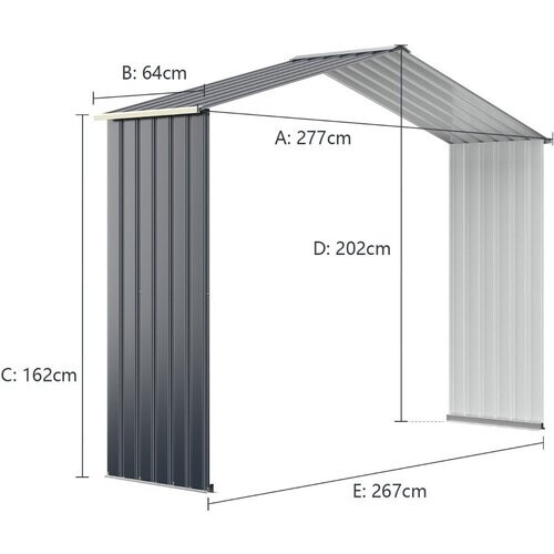 Tweedekans Coast -uitbreiding ingesteld voor metalen schalen buiten uitgebreid 277 x 202 x 64 cm grijs Tweedehands