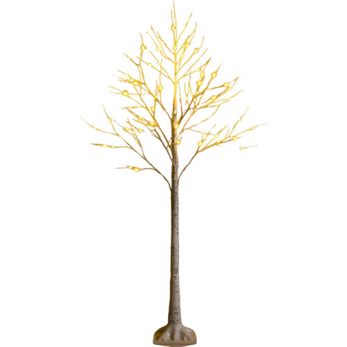 Tweedekans Coast Verlichte Kunstmatige Berkenboom - 72 Warm Witte LED-Lampjes - 150 cm Hoog - Wit Tweedehands