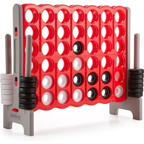Tweedekans Coast Vier Op Een Rij Spel - Extra Groot - 120 x 42 x 104cm - Rood/Grijs Tweedehands