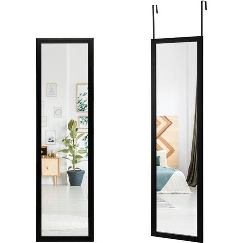 Tweedekans Coast Wandspiegel - 120 x 33 cm - Met Ophanghaken - Zwart Tweedehands
