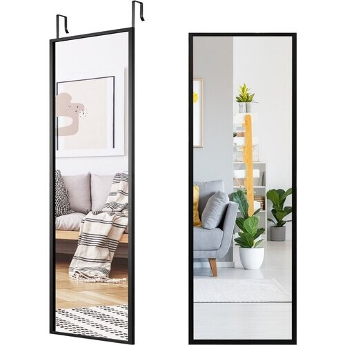 Tweedekans Coast Wandspiegel - Hoogte Verstelbaar - Zwart - 107cm x 36,5cm Tweedehands